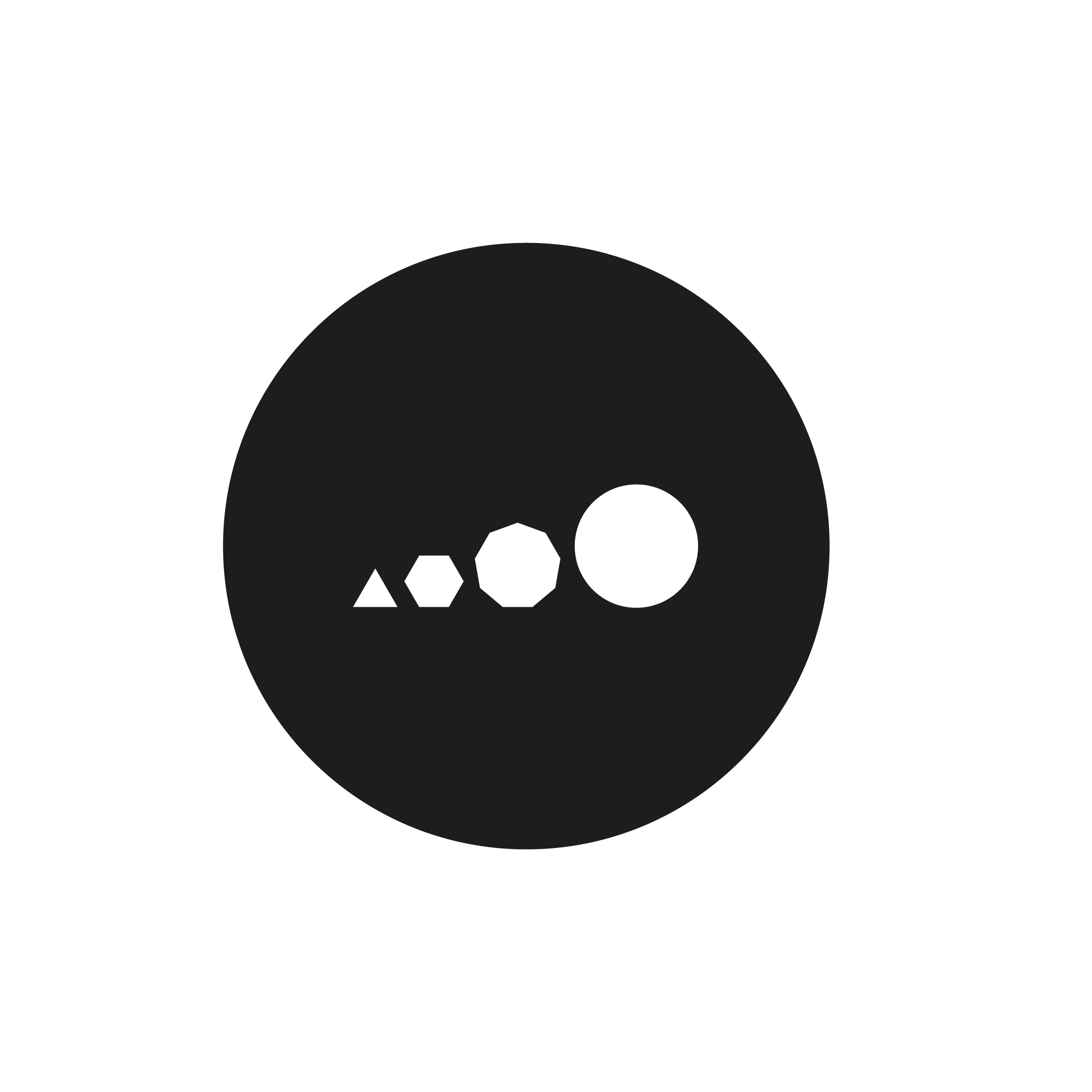 Main Round Symbol B&W